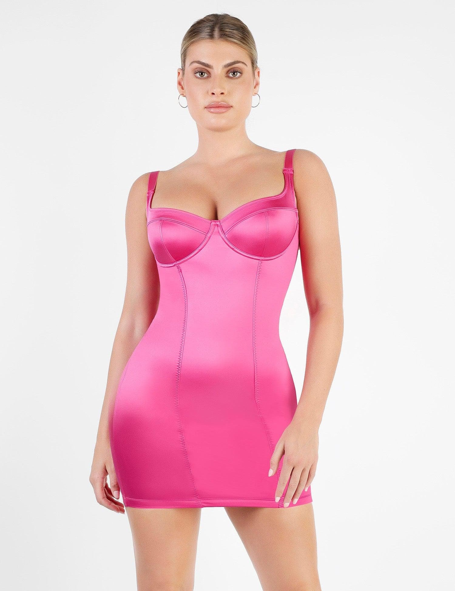 Popilush Shaper & Dress Tummy Control Metallic Shiny Shapewear Romper Or Dress Or Jumpsuit