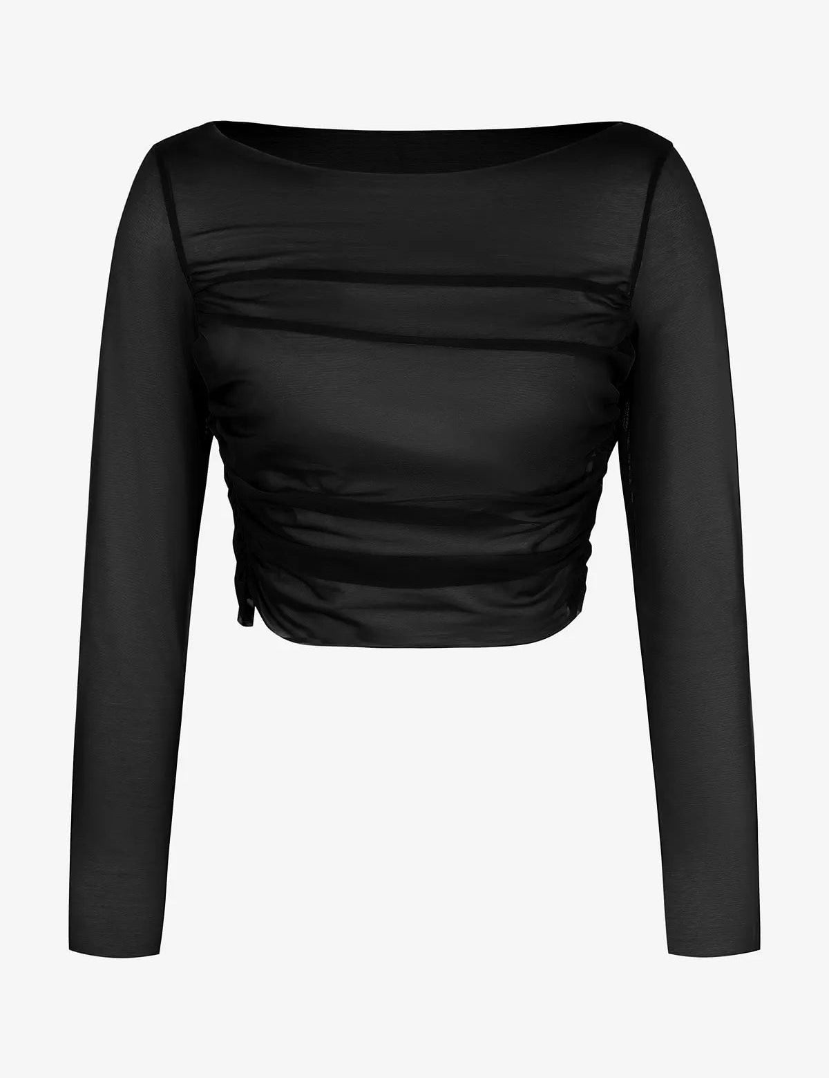 Popilush® Shirt Outerwear The Long Sleeve Sheer Mesh Top
