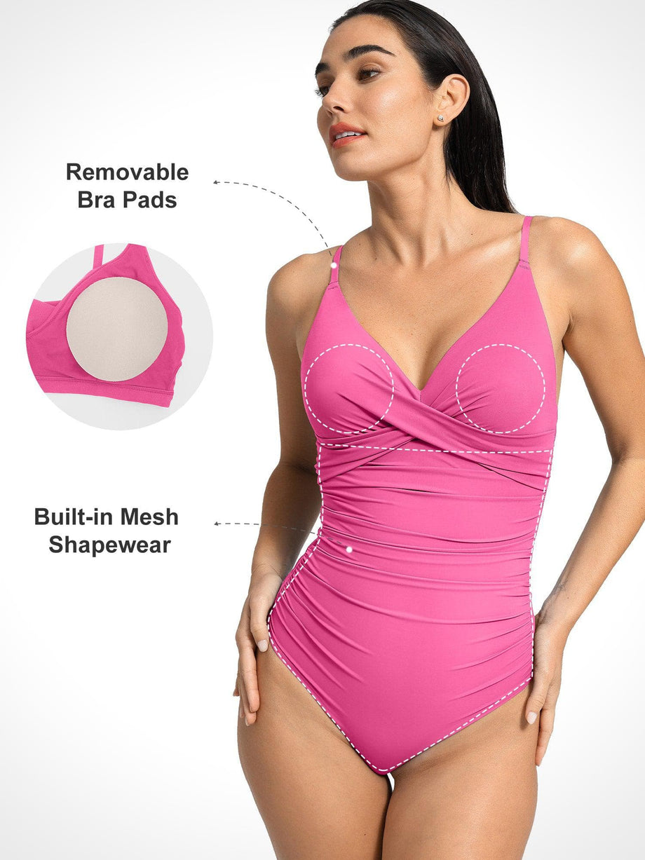 Buy Popilush Lace Shapewear Bodysuit Women V Neck Tummy Control