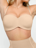 ®Popilush®SALES Strapless Bra NY240016 Seamless Push-Up Shapewear Bra with Removable Straps