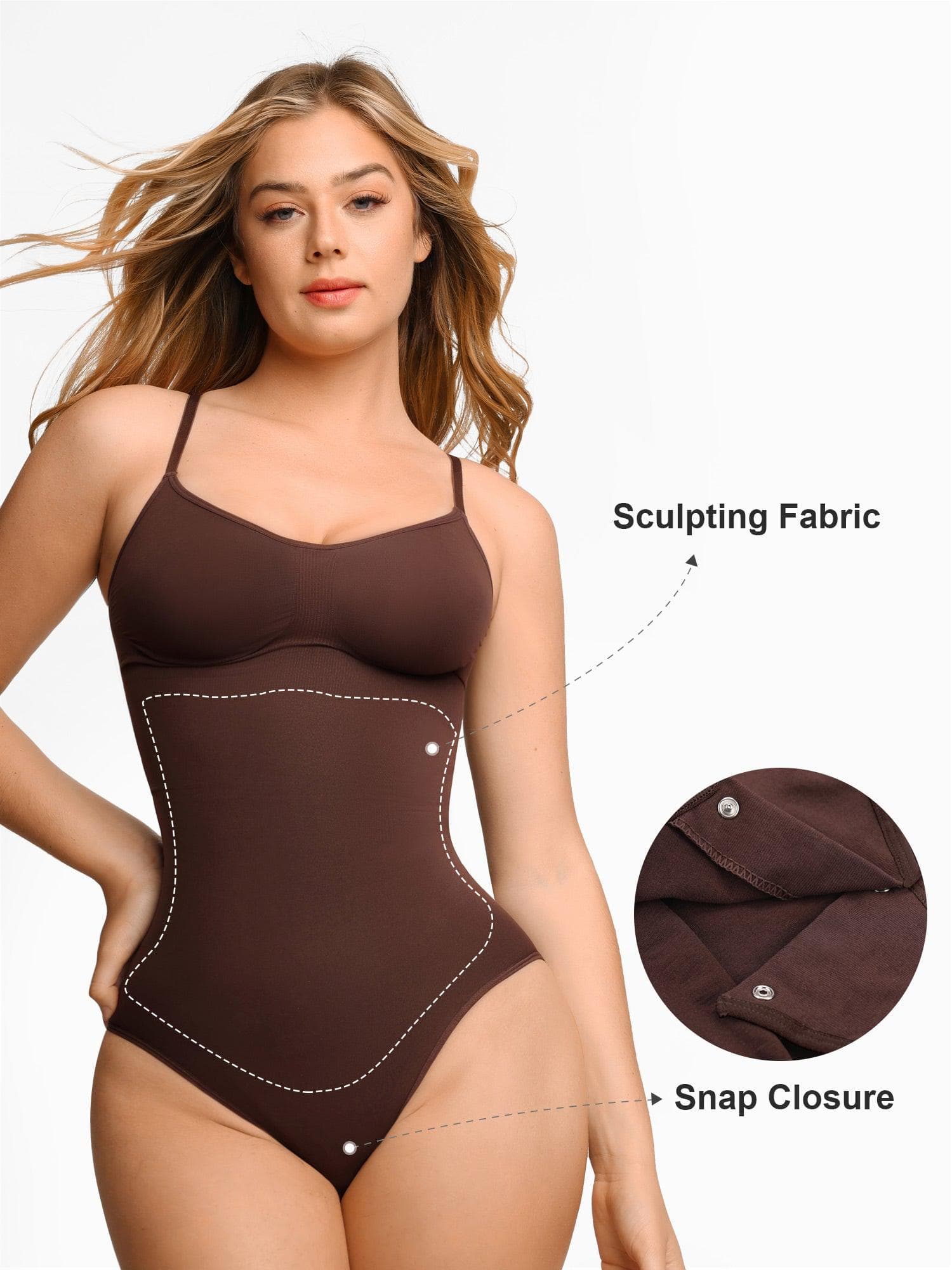 Shapewear Bodysuit for Women Tummy Control Body Shaper Seamless Scoop Neck  Tank Top Thong