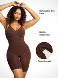 Popilush® Mid-Thigh Body Shaper Jumpsuit Sculpting Low Back Mid-Thigh Bodysuit