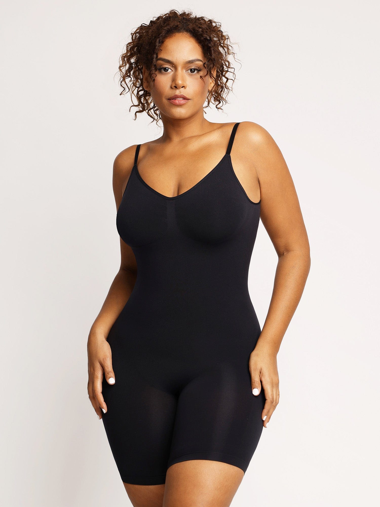 Plunge Low-Back Mid-Thigh Bodysuit