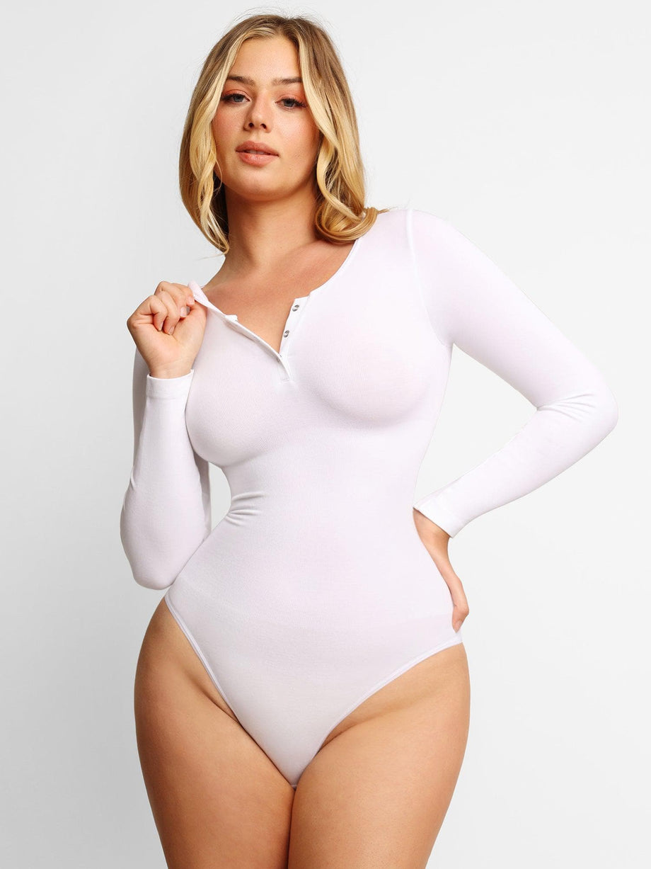 Plus Size V-Neck Bodysuit - White - 2X / White  Plus size models, Plus size,  Curvy women fashion
