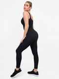 Popilush Seamless Sleeveless Square Neck Yoga Pants One Piece Sport Jumpsuits