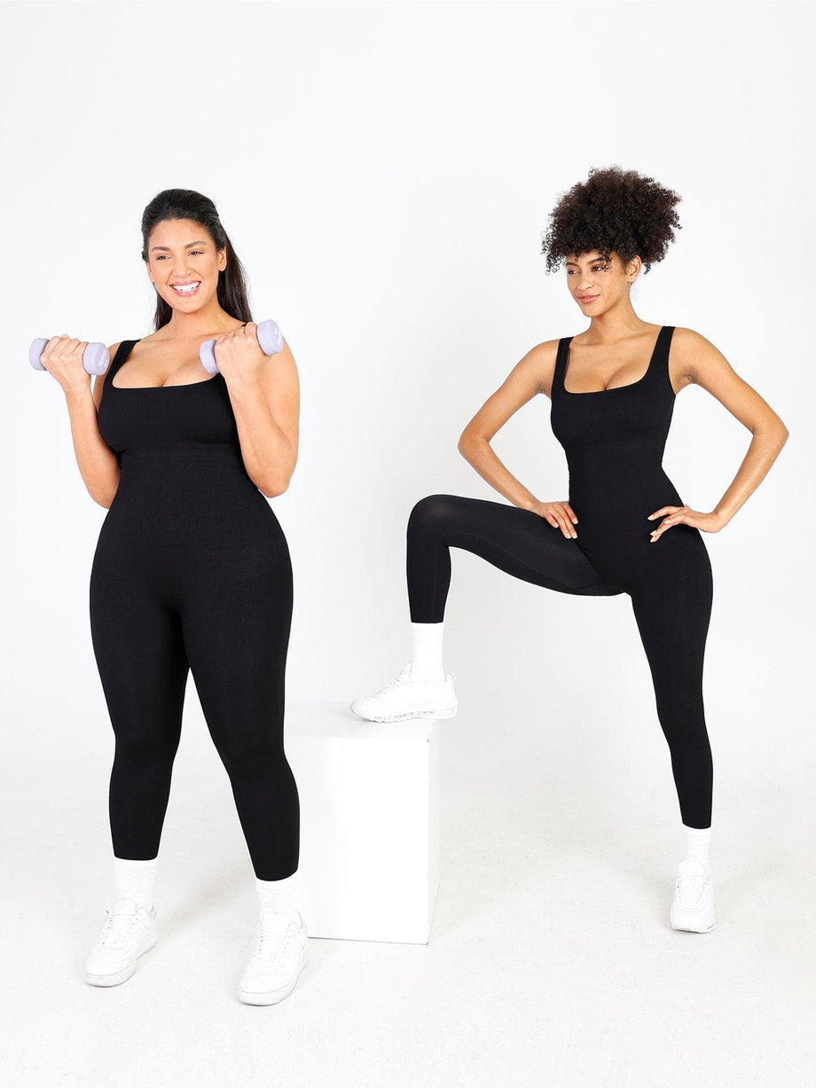 Popilush Workout Romper for Women Square Neck Sleeveless Black Bodysuits  Jumpsuits Backless Bodycon Outfits : : Clothing, Shoes &  Accessories