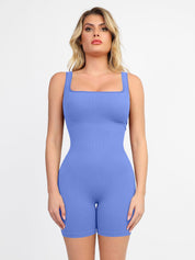 Popilush® Yoga Activewear Jumpsuit Seamless Square Neck One Piece Sport Romper