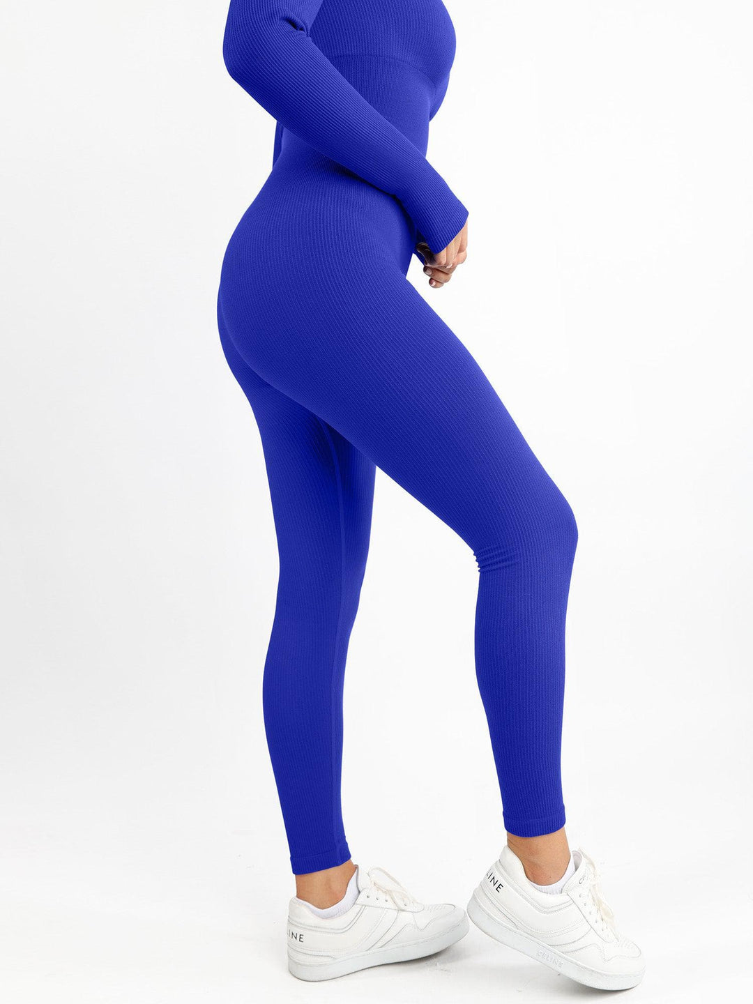 Popilush? Yoga Activewear Jumpsuit Winter Seamless Thumb Hole Square Neck Long Sleeve Jumpsuit