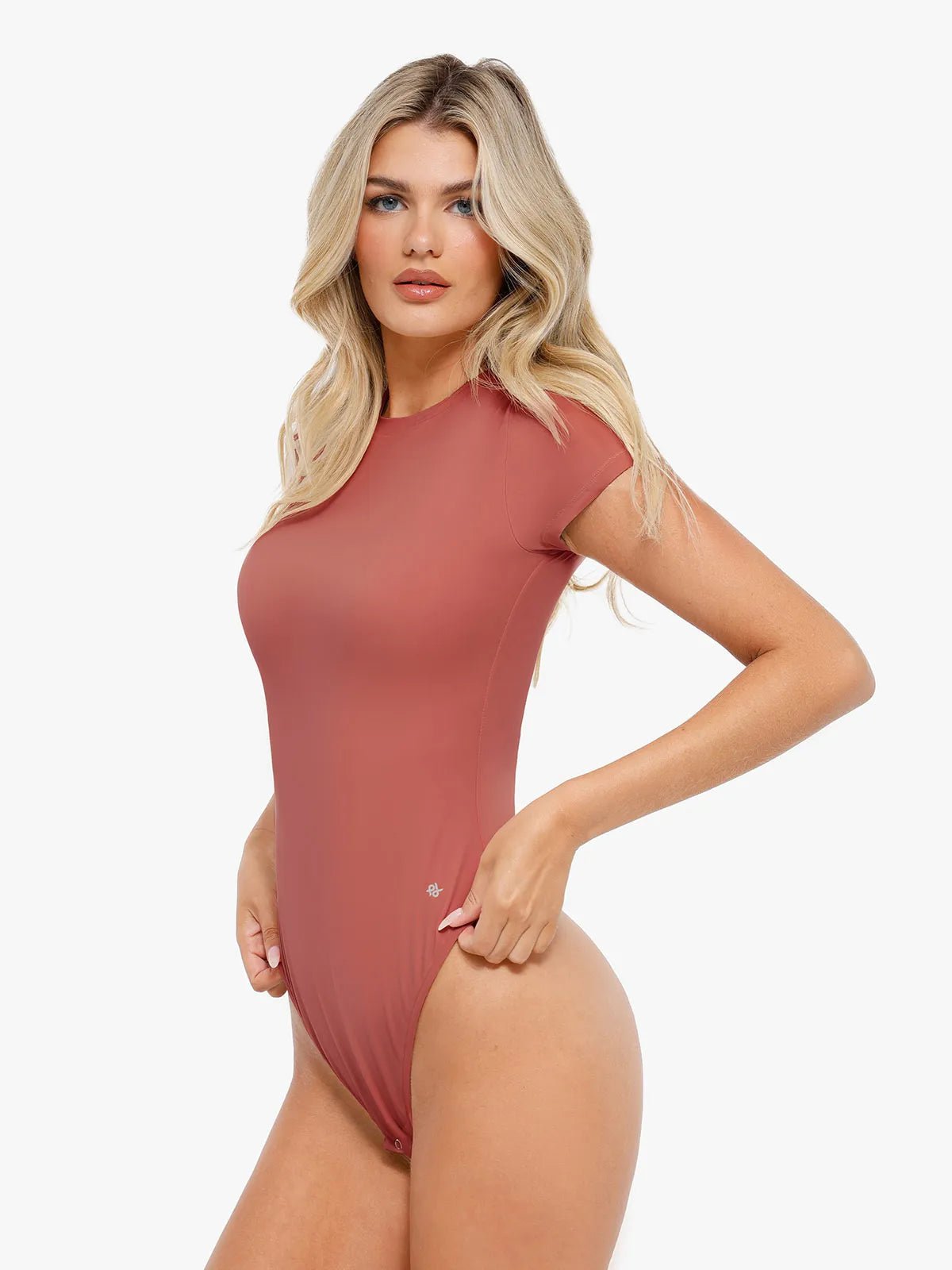 Popilush® Shapewear Cloudsense Short Sleeve Crew-Neck Bodysuit