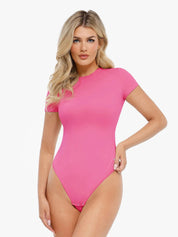 Popilush® Pink / S Shapewear Cloudsense Short Sleeve Crew-Neck Bodysuit