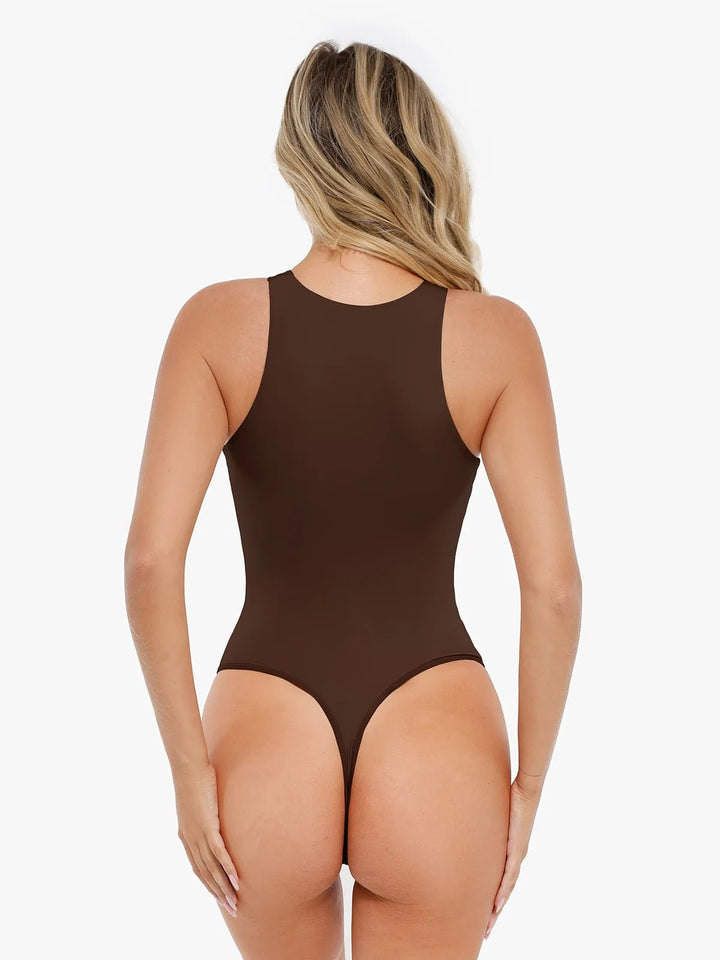 Popilush® Shapewear Cloudsense Sleeveless Cutaway Round Neck Bodysuit