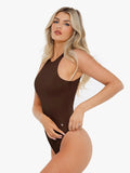 Popilush® Shapewear Cloudsense Sleeveless Cutaway Round Neck Bodysuit