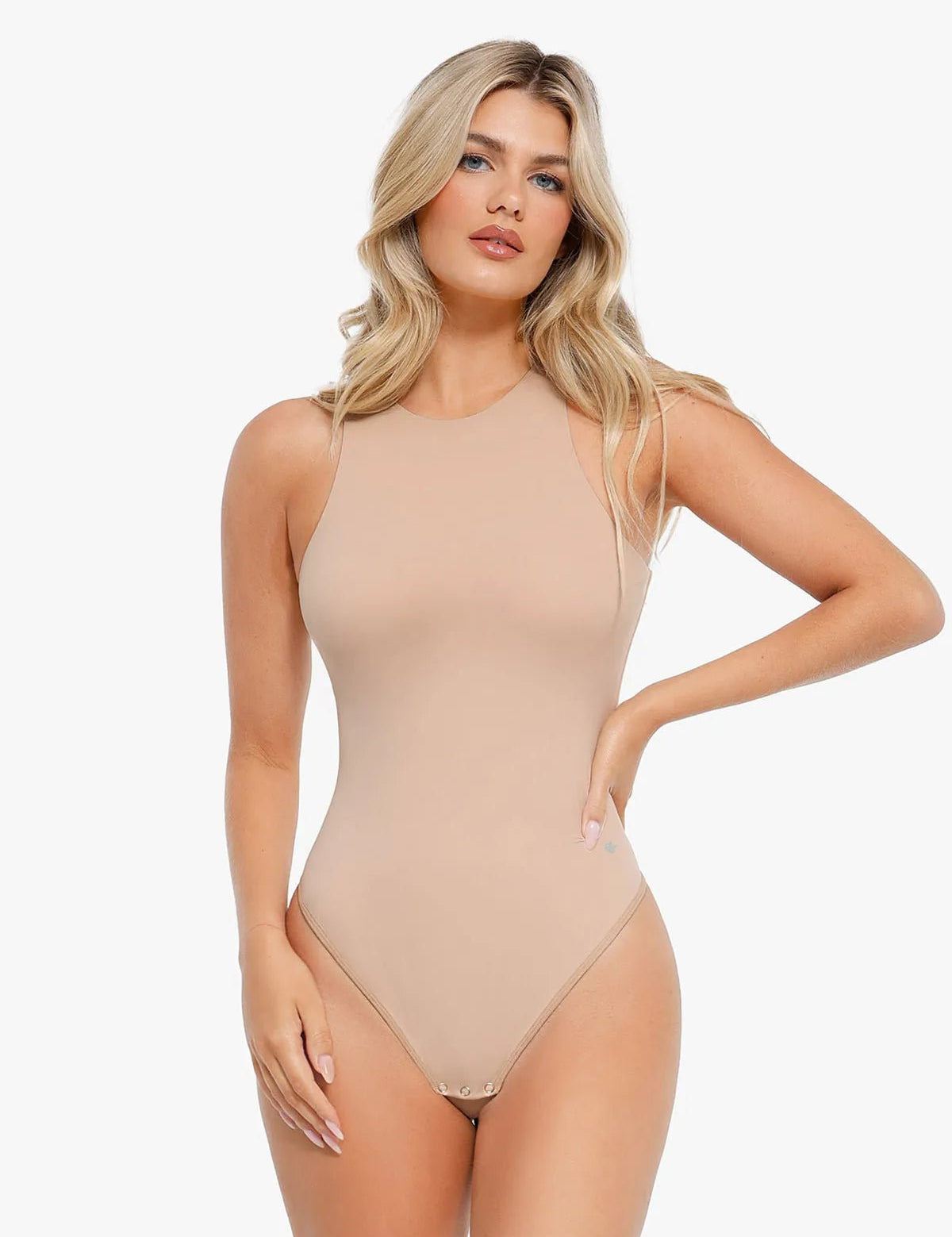  S Shapewear Cloudsense Sleeveless Cutaway Round Neck Bodysuit