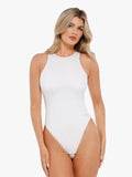 Popilush® White / S Shapewear Cloudsense Sleeveless Cutaway Round Neck Bodysuit