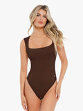 Popilush® Brown / S Shapewear Cloudsense Sleeveless Square Neck Bodysuit