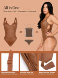 Popilush® Sculpting Tummy Control Sleeveless Body Shaper Shapewear Faux Leather Hourglass Corset Bodysuit