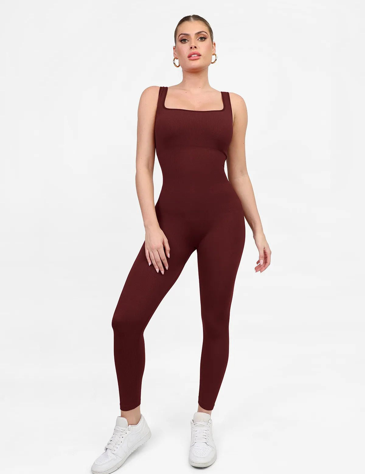  XS Shapewear Seamless Square Neck Tank Workout Jumpsuit