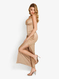 Popilush® Shapewear Shine Slimming Sculpting Ruched Maxi Slip Dress