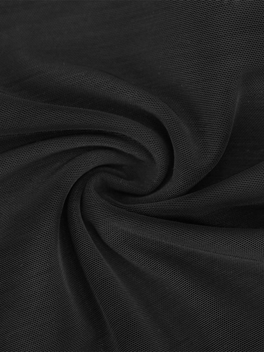 Black shapewear slightly transparent fabric