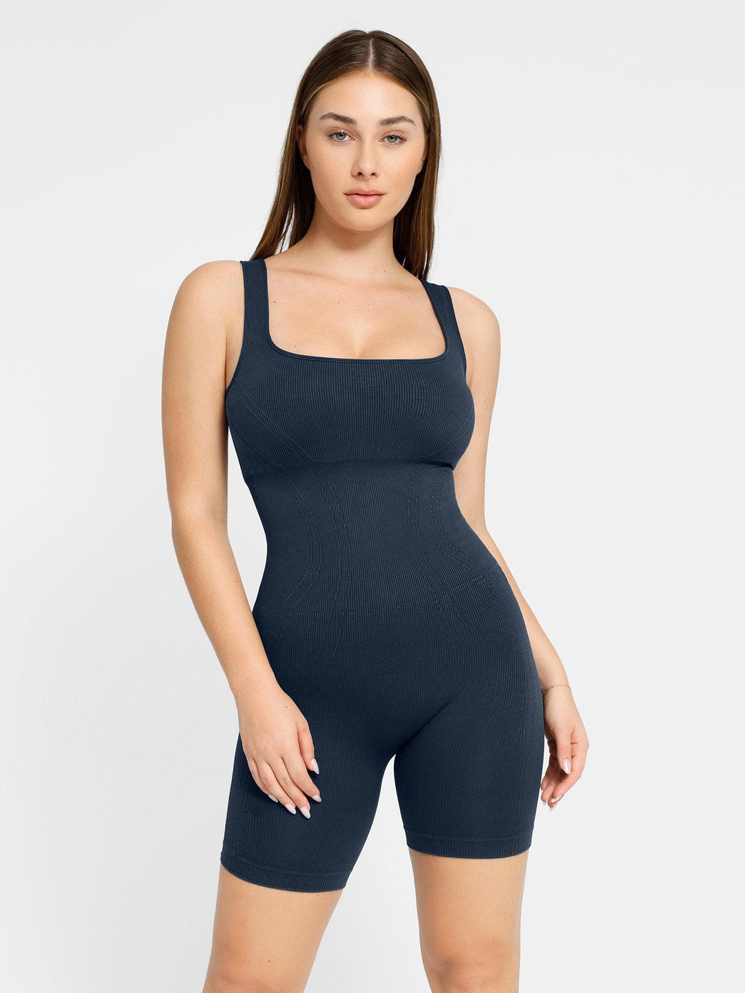 Popilush® The Shapewear Romper Square Neck Sports Vest For Insiders