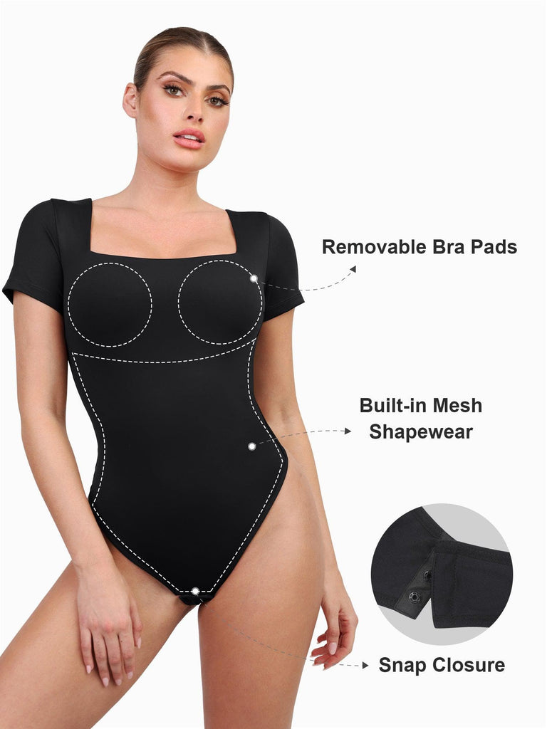 String Thong Bodysuit Shaper Seamless Compress Shapewear Plain Top  Removable Straps Shaper Tummy Control Jumpsuit Body Shaper