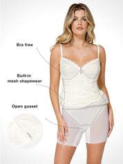 Popilush® Formal Bodycon Party Summer Cocktail Gown The Lace Shapewear Dress Corset Style Midi