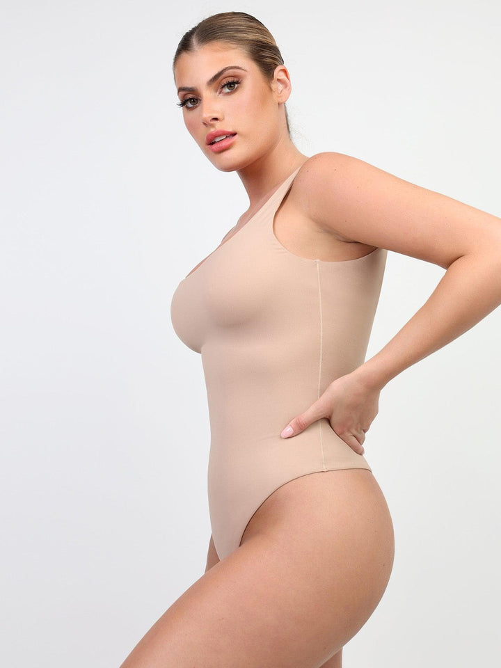 Popilush® Soft Tops Body Shaper Tank The Shapewear Bodysuit CloudSense Cozy Tank Top High-Cut Thong