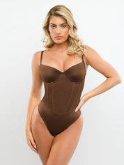 Popilush® Tops Body Shaper Tank Brown / XS The Shapewear Bodysuit Corset Style Thong