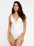 Popilush® Tops Body Shaper Tank White / S The Shapewear Bodysuit Deep V-Neck Low-Back Thong