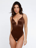 Popilush® Tops Body Shaper Tank Brown / S The Shapewear Bodysuit Deep V-Neck Thong