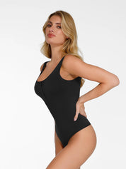 Popilush® Comfy Tops Body Shaper Tank The Shapewear Bodysuit Seamless Modal Square Neck