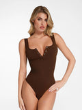 Popilush® Comfy Tops Body Shaper Tank Brown / XS/S The Shapewear Bodysuit Seamless Modal Square Neck