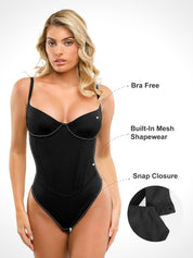 Popilush® Sexy Tops Body Shaper Tank The Shapewear Bodysuits Sheer Mesh Sleeveless