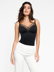 Popilush® Sexy Tops Body Shaper Tank The Shapewear Bodysuits Sheer Mesh Sleeveless