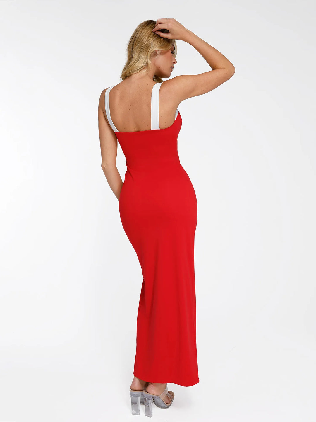 Popilush® Formal Bodycon Party Summer Cocktail Casual Gown The Shapewear Dress Contrast Trim Maxi