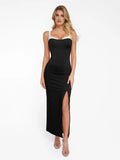 Popilush® Formal Bodycon Party Summer Cocktail Casual Gown Black / XS The Shapewear Dress Contrast Trim Maxi