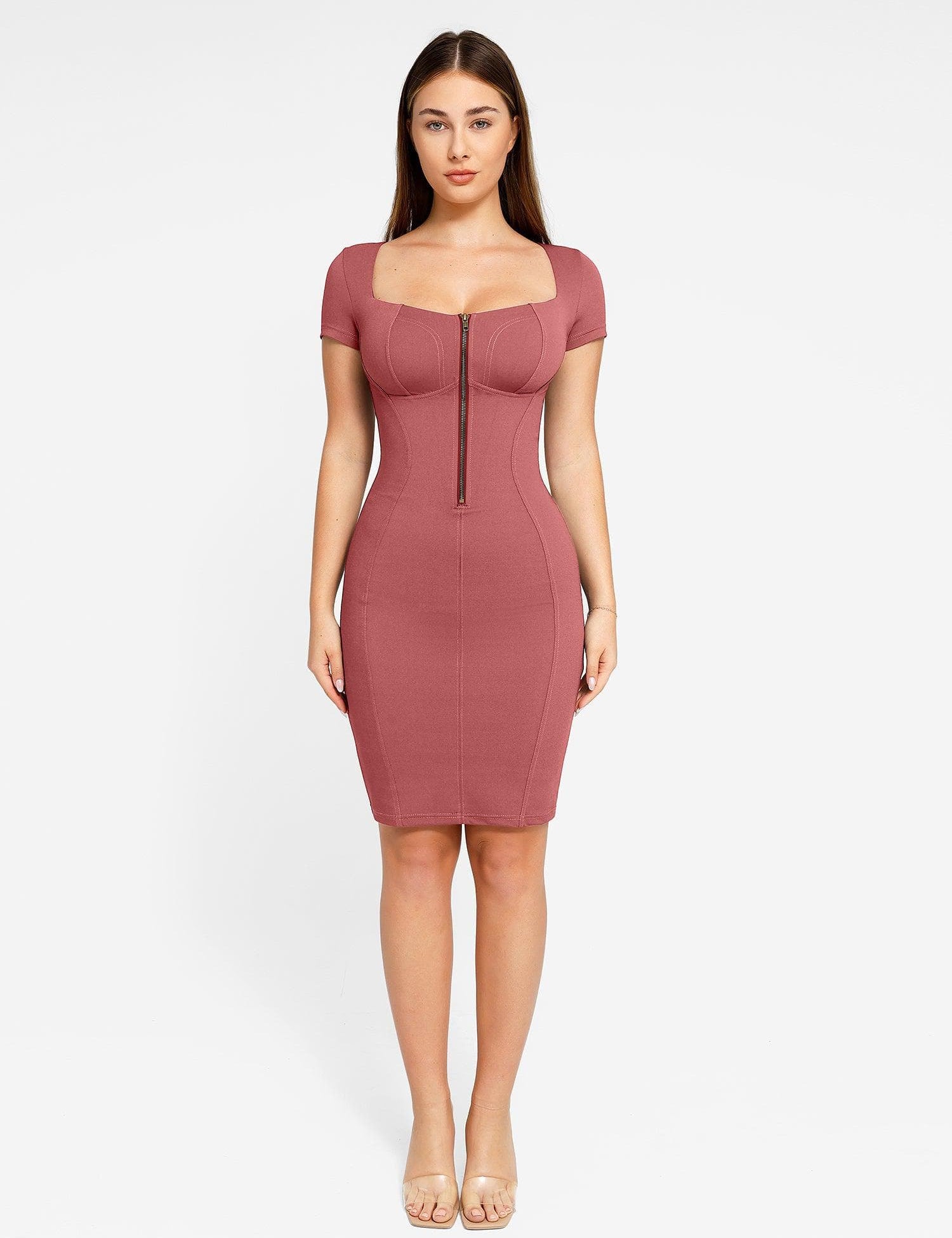  S The Shapewear Dress Denim Midi