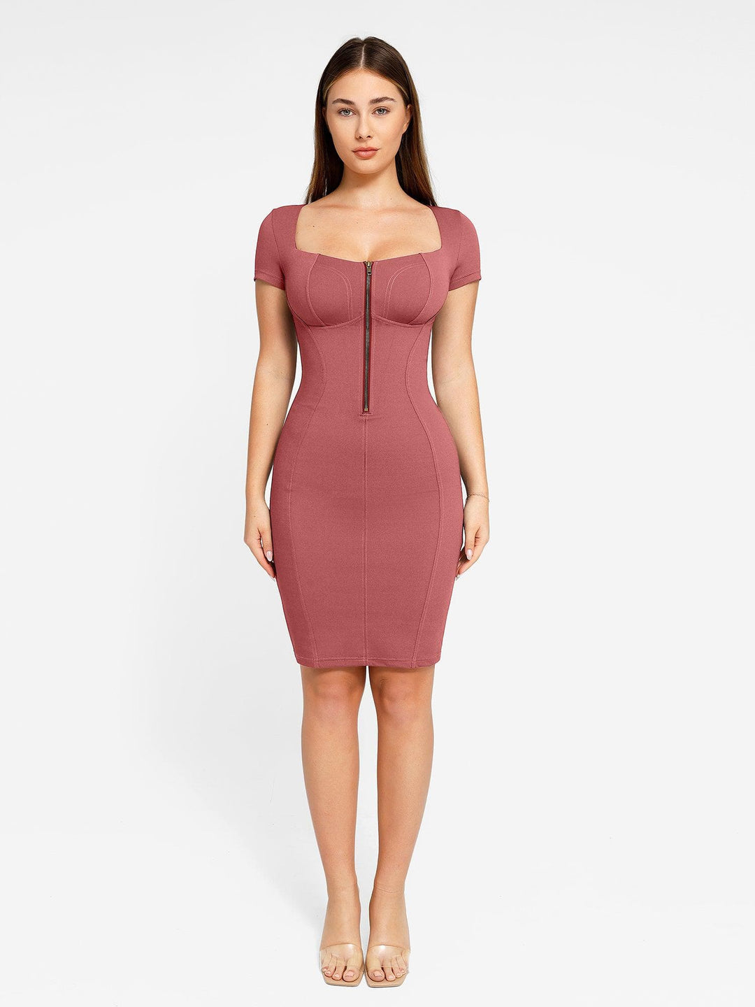 Popilush® Bodycon Dress Denim Wine / S The Shapewear Dress Denim Midi