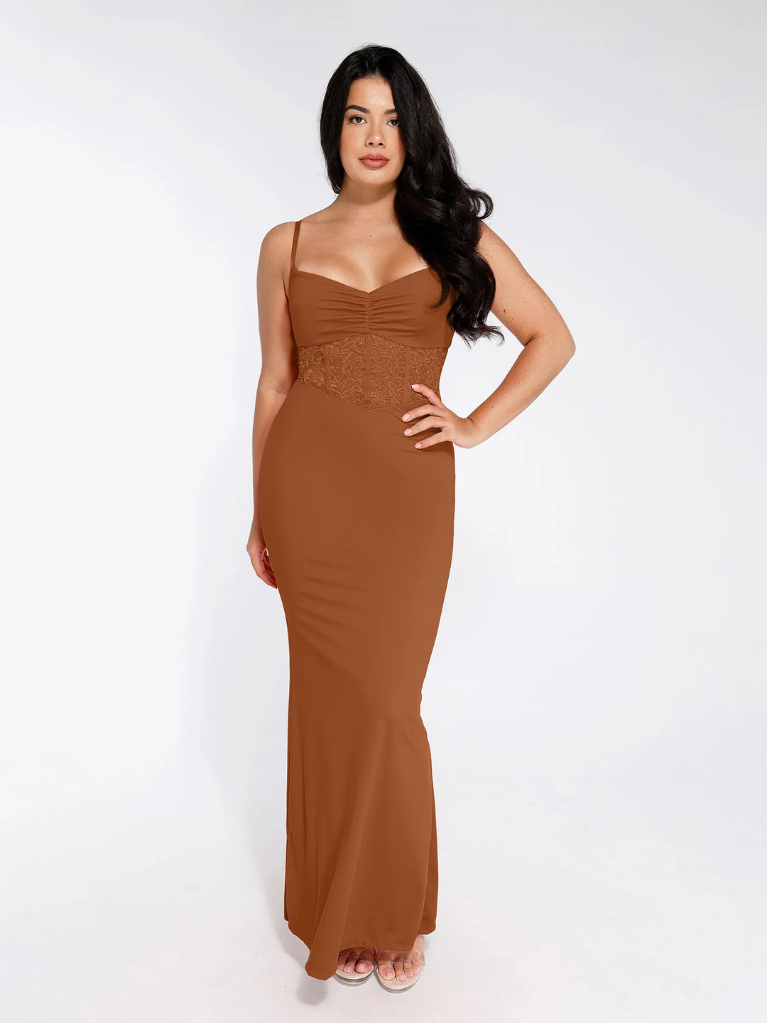 Popilush® Formal Bodycon Party Summer Cocktail Gown The Shapewear Dress Mermaid Hem Lace Slip Maxi