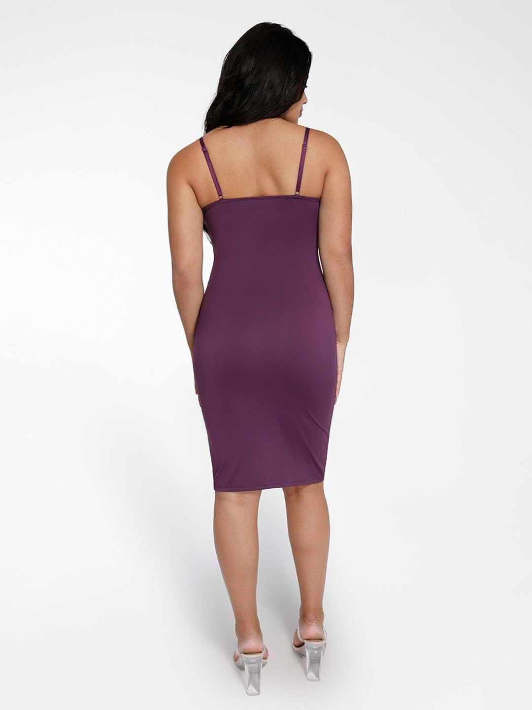 Popilush® Slip Bodycon Party Summer Cocktail Casual Gown The Shapewear Dress Midi with Mesh Detail