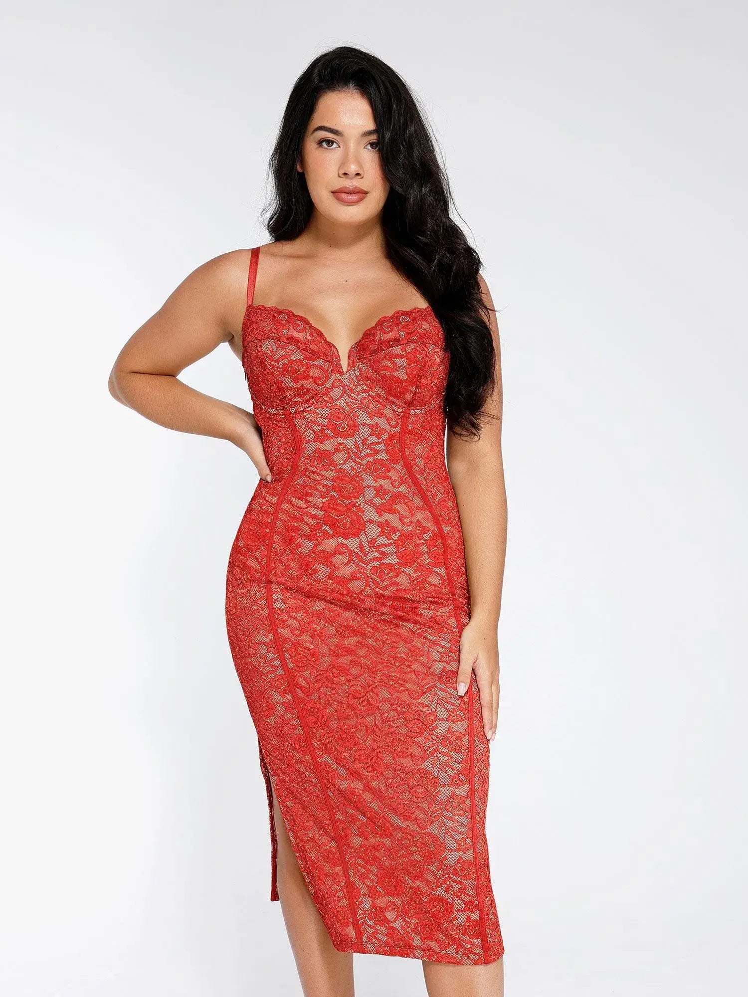 built in shapewear dress