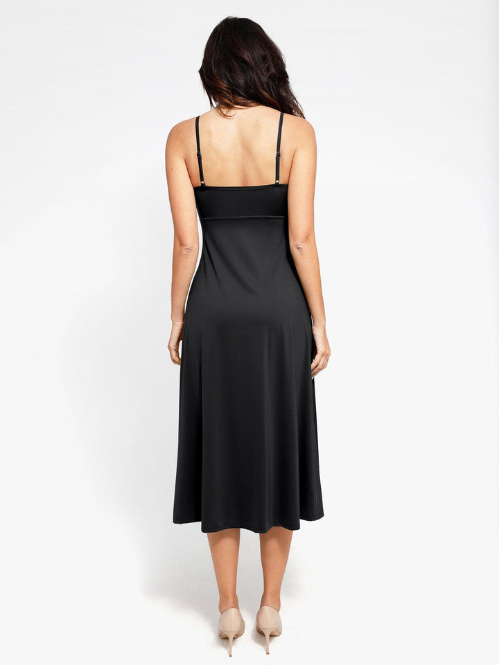 Popilush® Built-In Shapewear A-Line Midi Dress