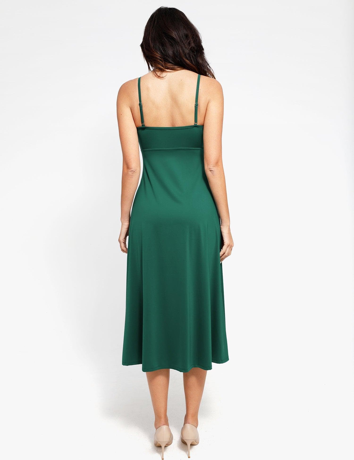 Popilush® Built-In Shapewear A-Line Midi Dress