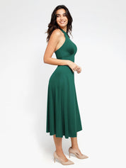 Popilush® Built-In Shapewear A-Line Midi Dress