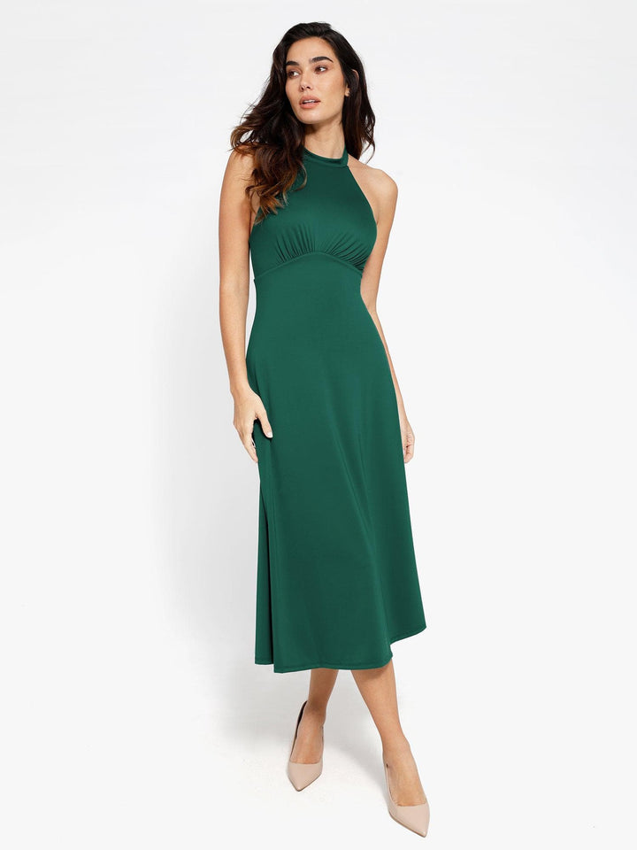 Popilush® Built-In Shapewear A-Line Midi Dress