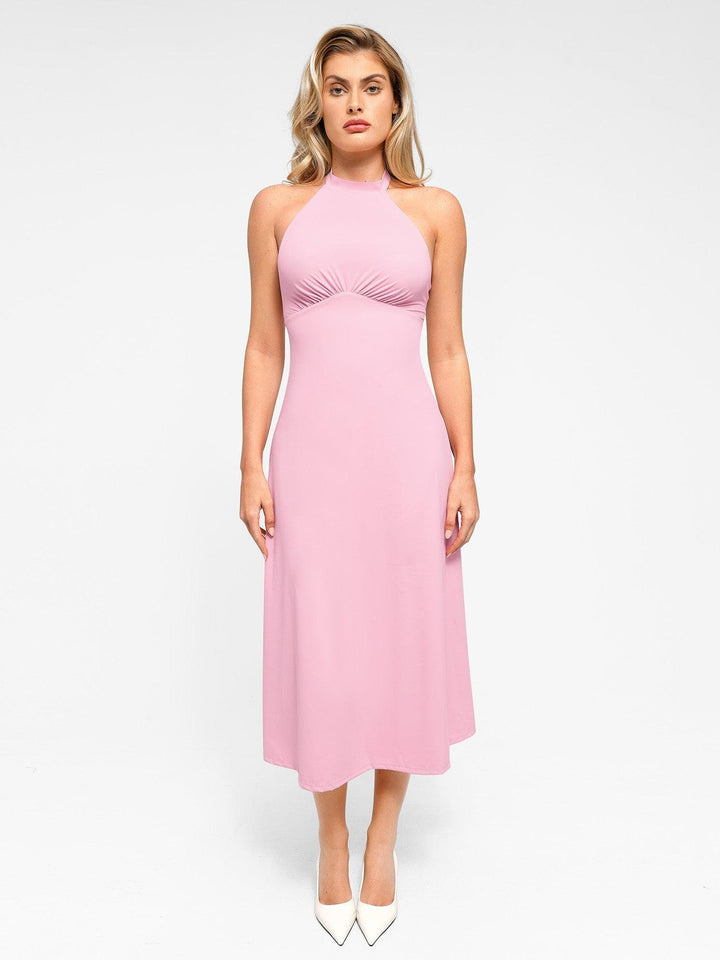 Popilush® Casual Daily Dress Built-In Shapewear A-Line Midi Dresses