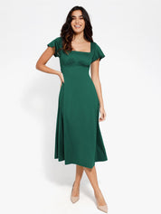 Popilush® Built-In Shapewear A-Line Midi Dress