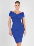 Popilush® Formal Bodycon Party Winter Dress Midi Dress / Blue / S The Shapewear Dresses Off Shoulder