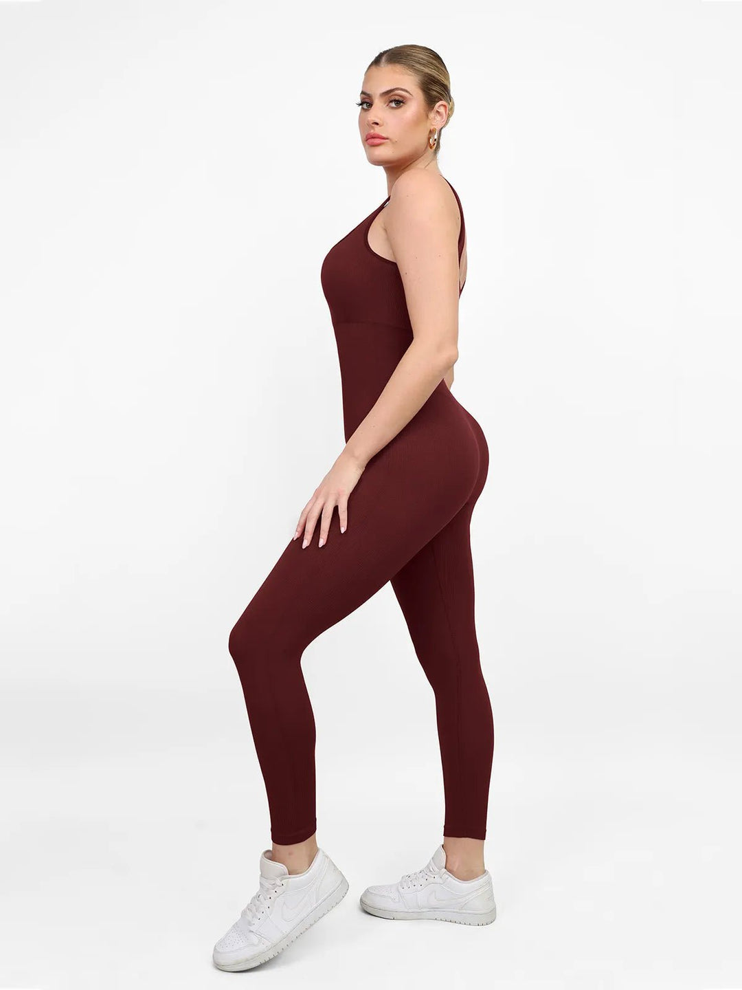 Popilush? Yoga Activewear Jumpsuit The Shapewear Jumpsuit Seamless Square Neck One Piece Sport