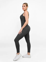 Popilush® Yoga Activewear Jumpsuit The Shapewear Jumpsuit Seamless Square Neck One Piece Sport